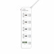 LDNIO SC4408 8 Port (4*3pin,4*USB A) Power Strip (2500W)